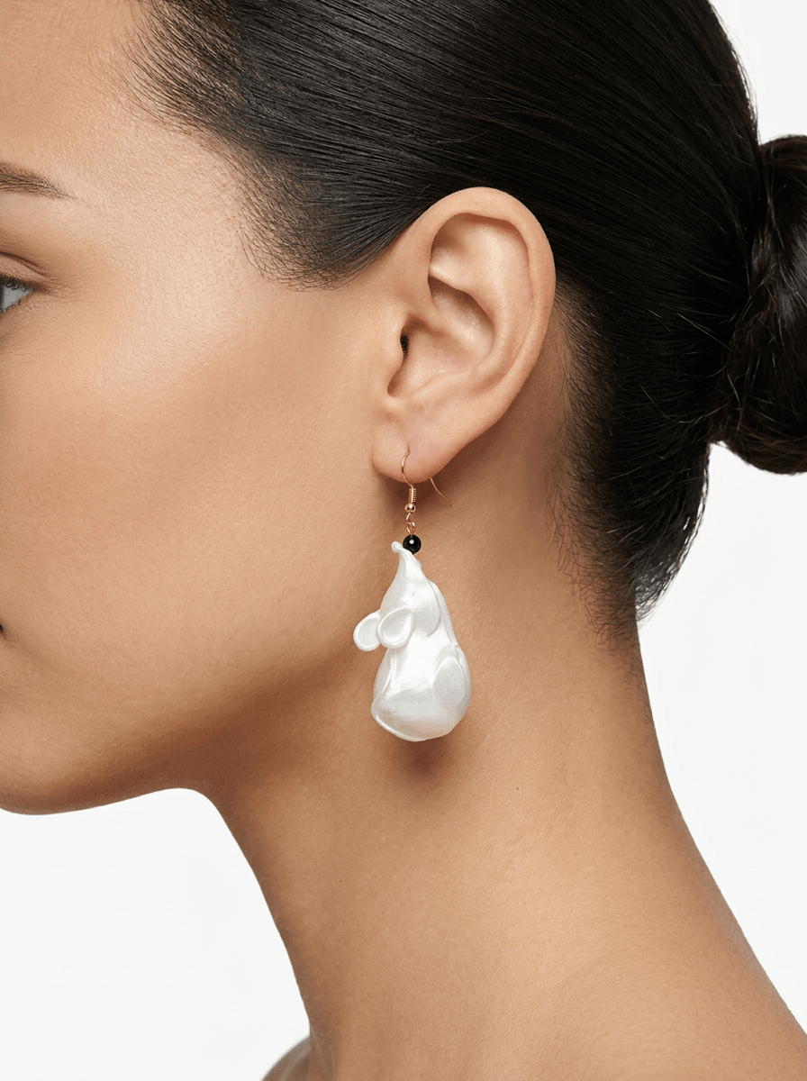 Pendientes Fabrizio Marcantelli Ratón Blanco