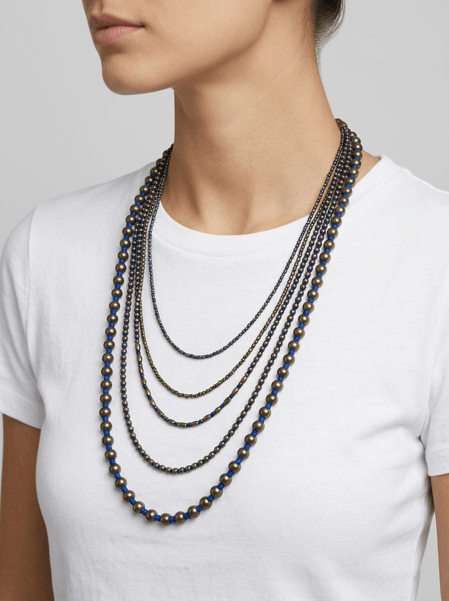 Justmine Necklace 5 Bead Strips