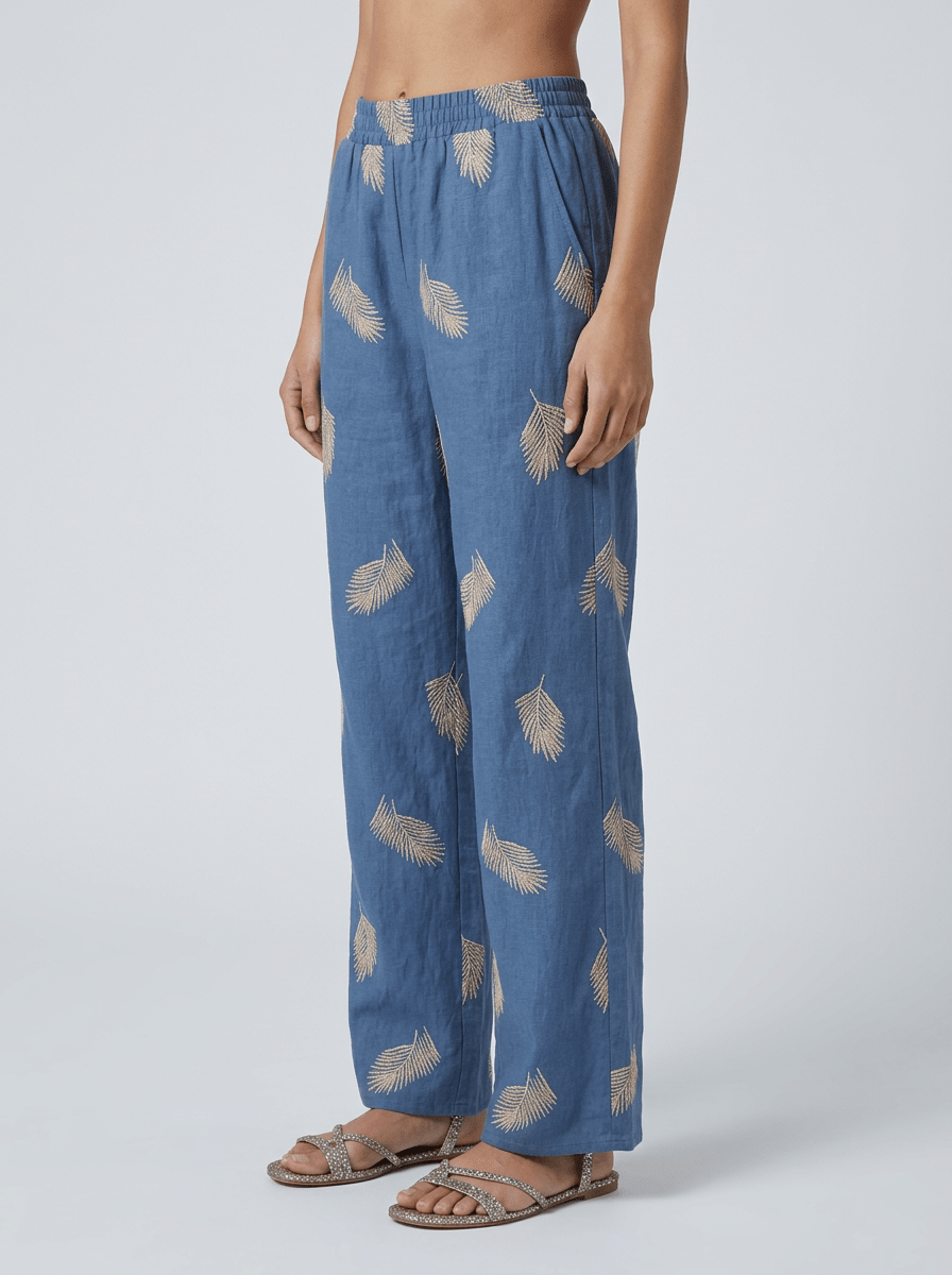 Pantalón Paisie Bordado Cielo