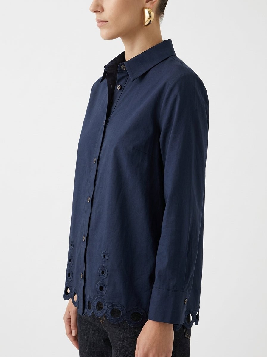 Camisa Whyci Milano Calada Azul Marino