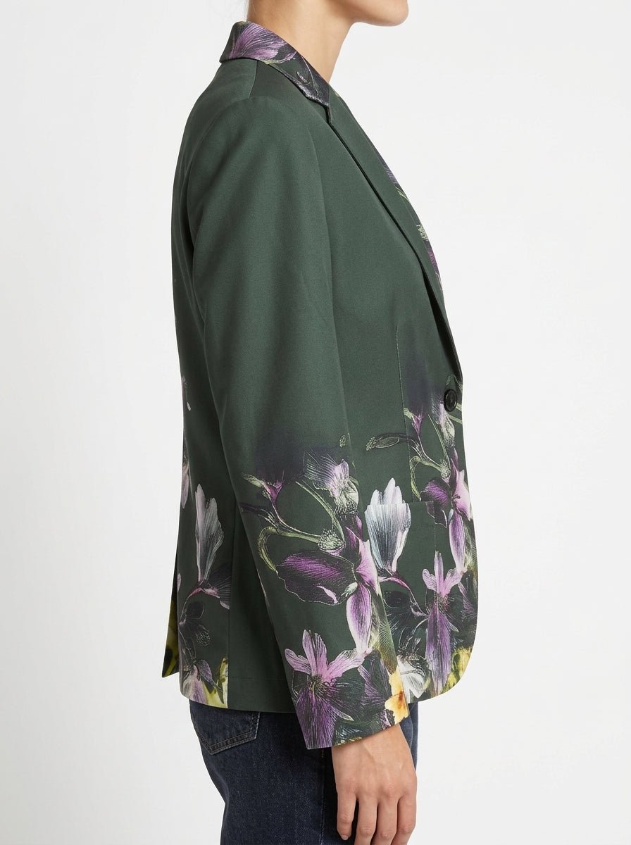 Blazer Sissi Otto Style Flores Verde