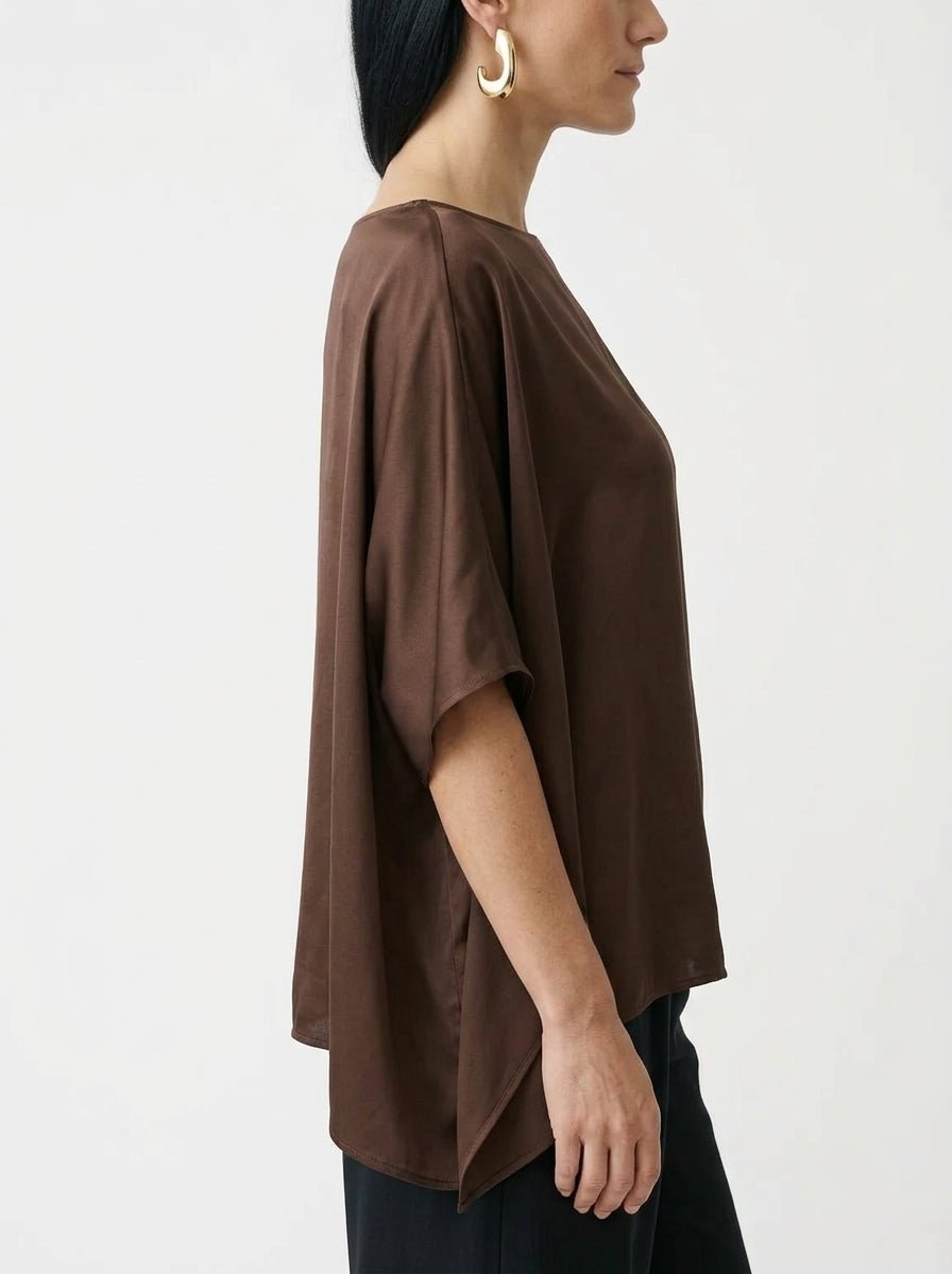 Camisa Poncho Sissi Otto Style Chocolate