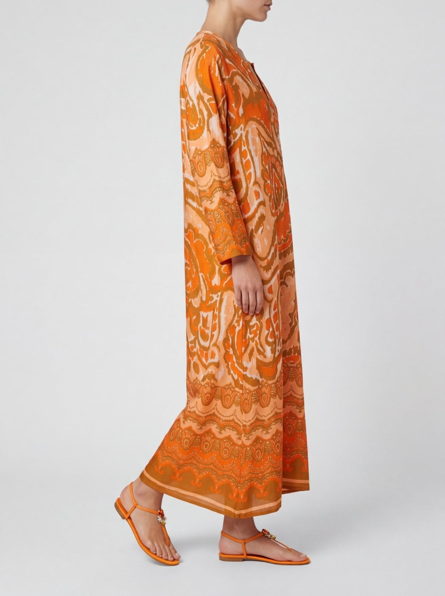 Vestido One Season Llew Maxi Valencia Naranja