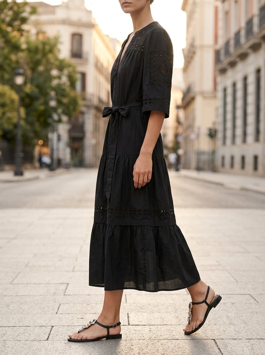 Vestido Rose And Rose Peony Negro