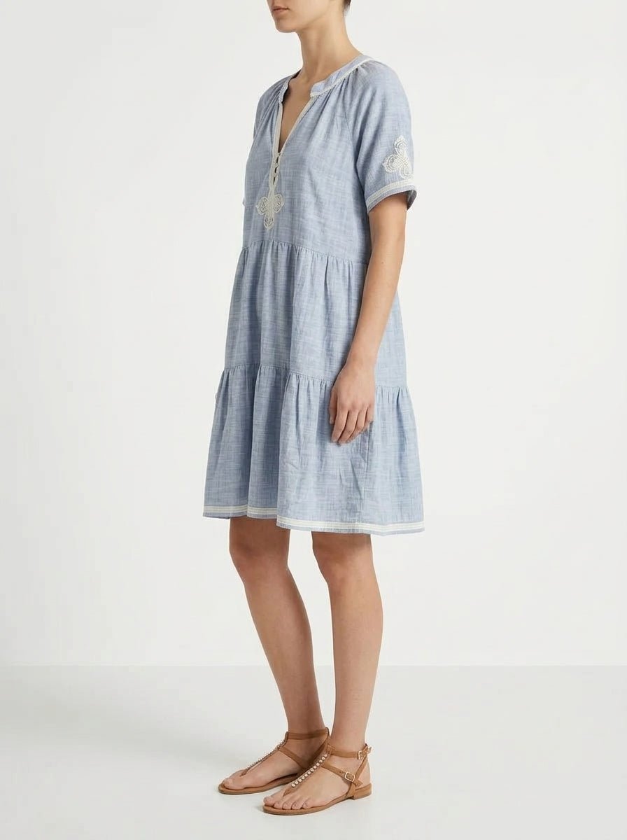 Vestido Rose And Rose Flora Azul