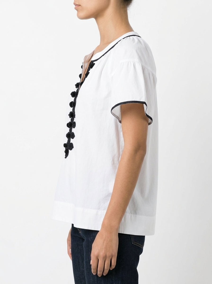 Blusa Rose And Rose Clematis Blanca