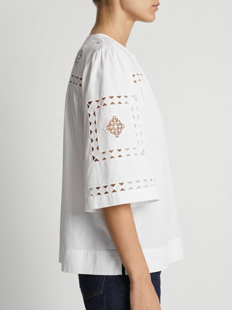 Blusa Rose And Rose Petunia Blanca