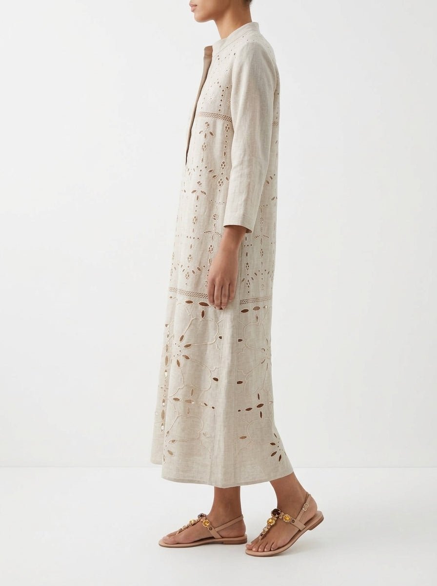 Vestido Whyci Milano Troquelado Arena