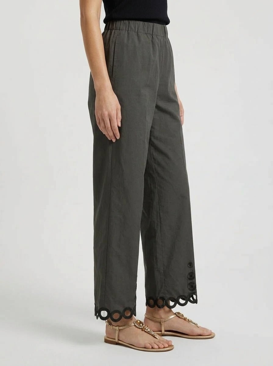 Pantalón Whyci Milano Ancho Calado Marrón