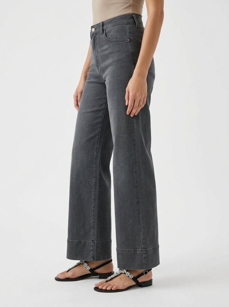 Jeans Cigala's Palazzo Crop Gris