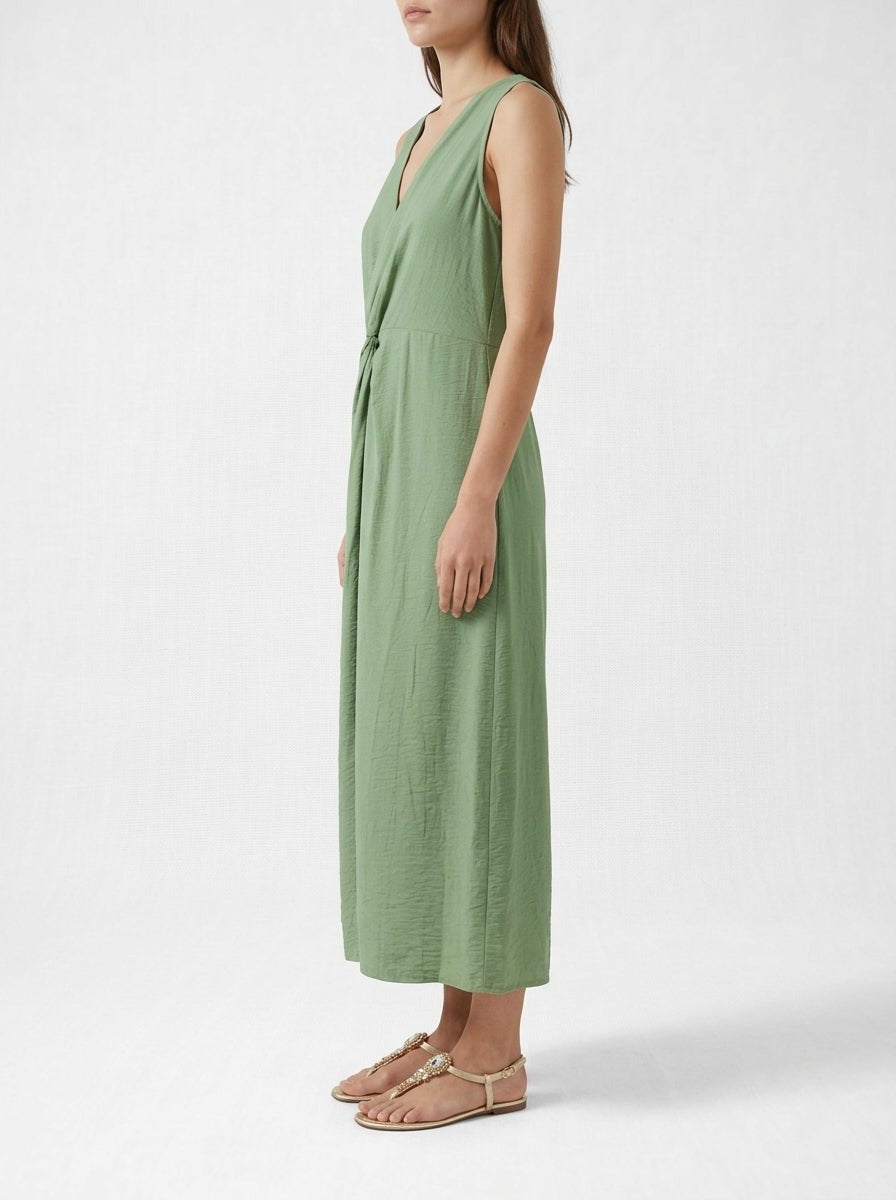 Vestido Andam Tirantes Nudo Verde Menta