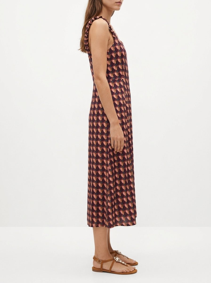 Vestido GoodMatch Estampado Circulos Morado