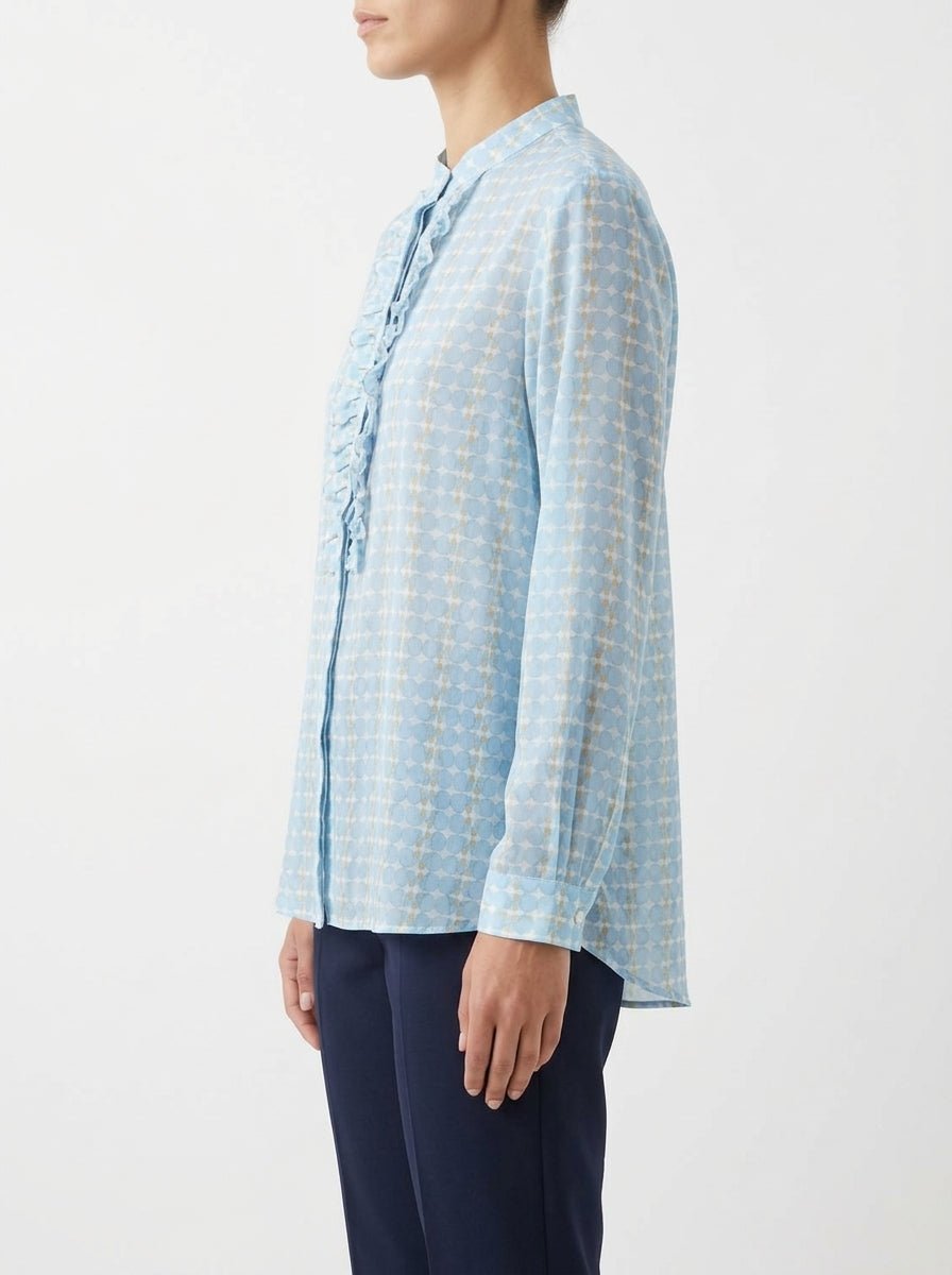 Camisa Academia Camilla Azul Claro