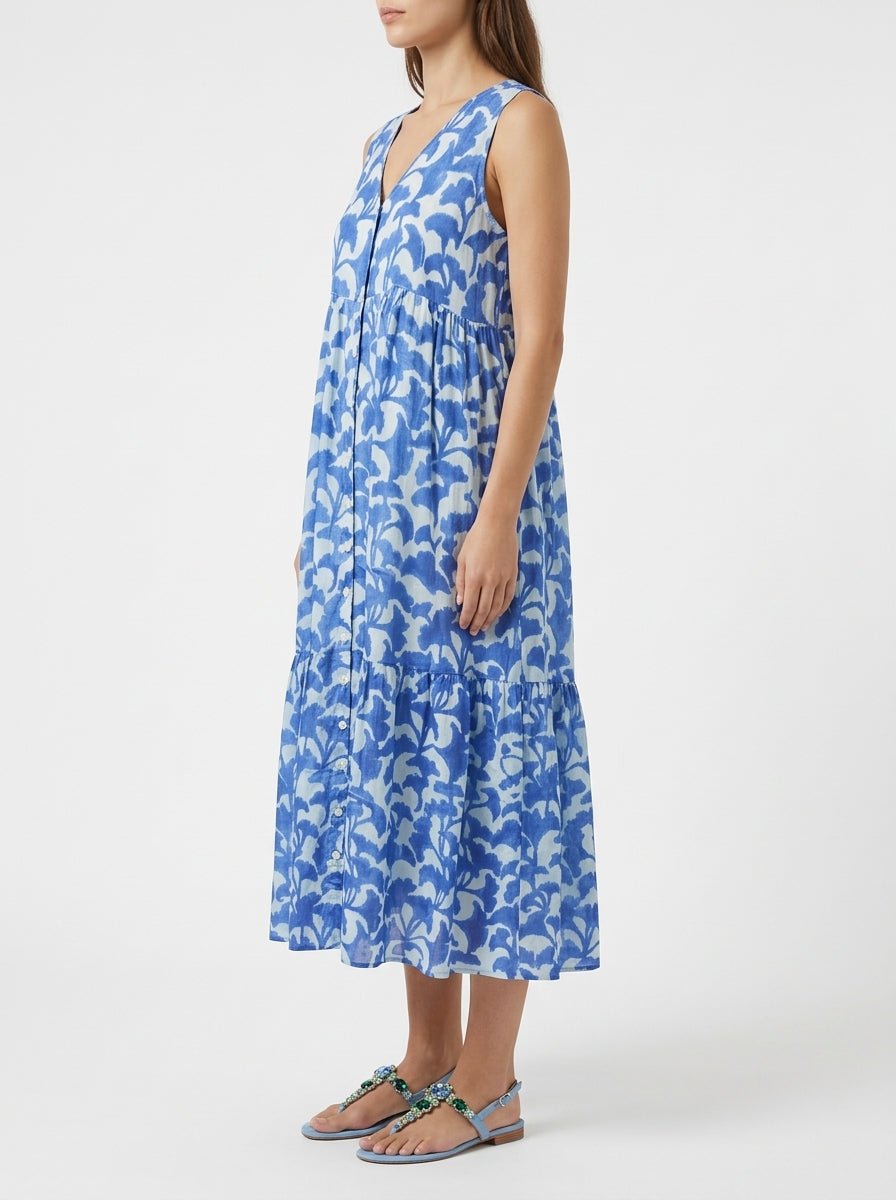 Vestido Xiwikj Chiara Flores Azul