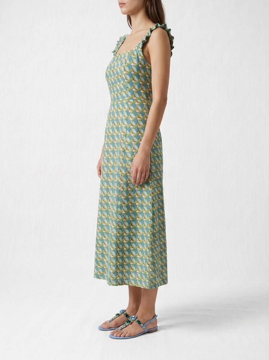 Vestido GoodMatch Estampado Circulos Azul