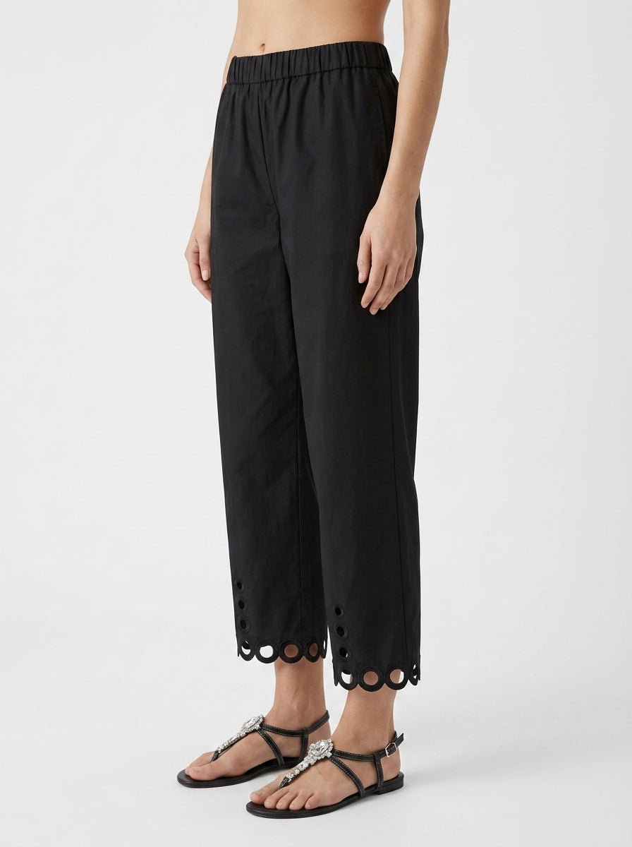 Pantalón Whyci Milano Ancho Calado Negro