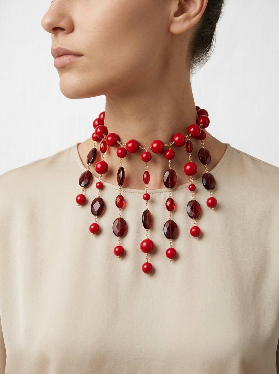 Collana Fabrizio Marcantelli Lampadario Rosso
