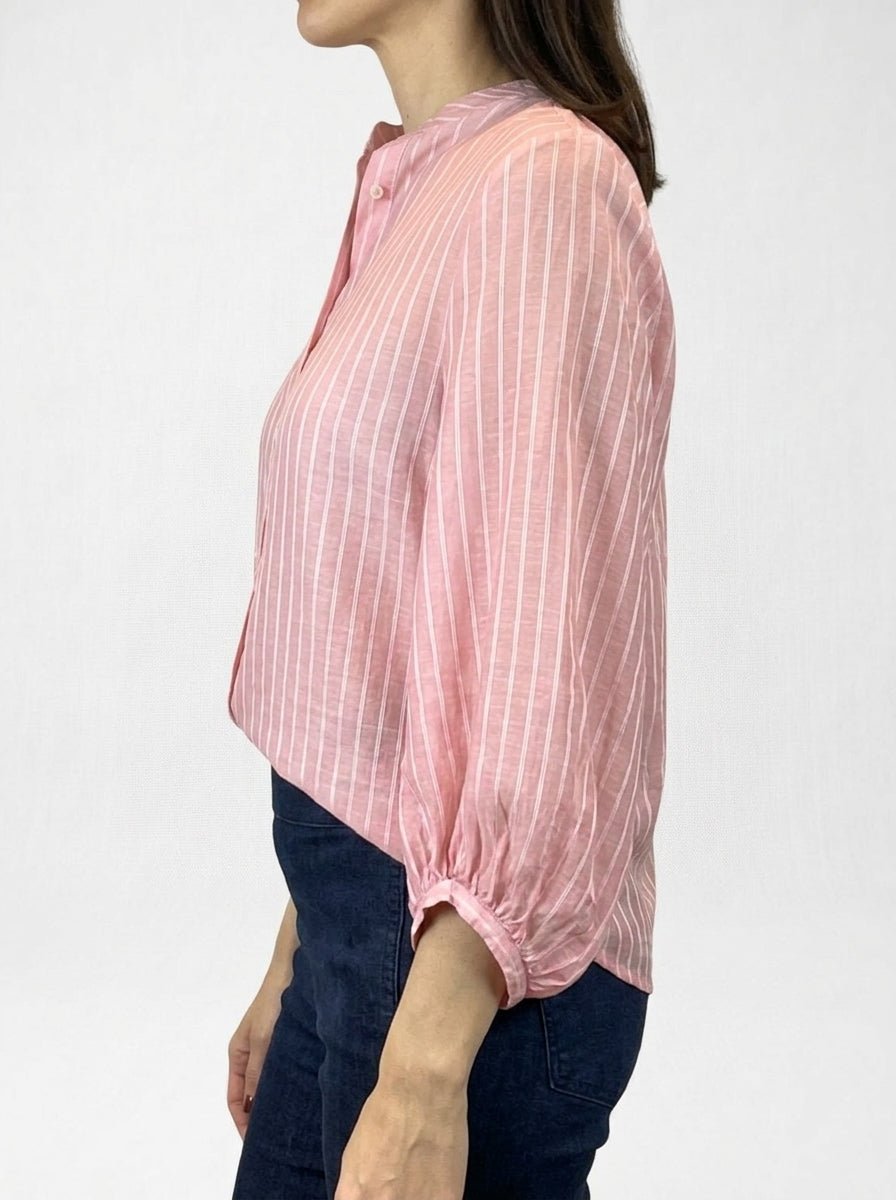 Blouse rayée à manches froncées Adele