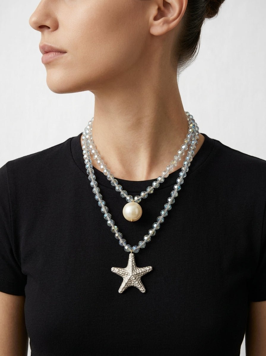 Collar Fabrizio Marcantelli Estrella del Mar Pequeña Gris