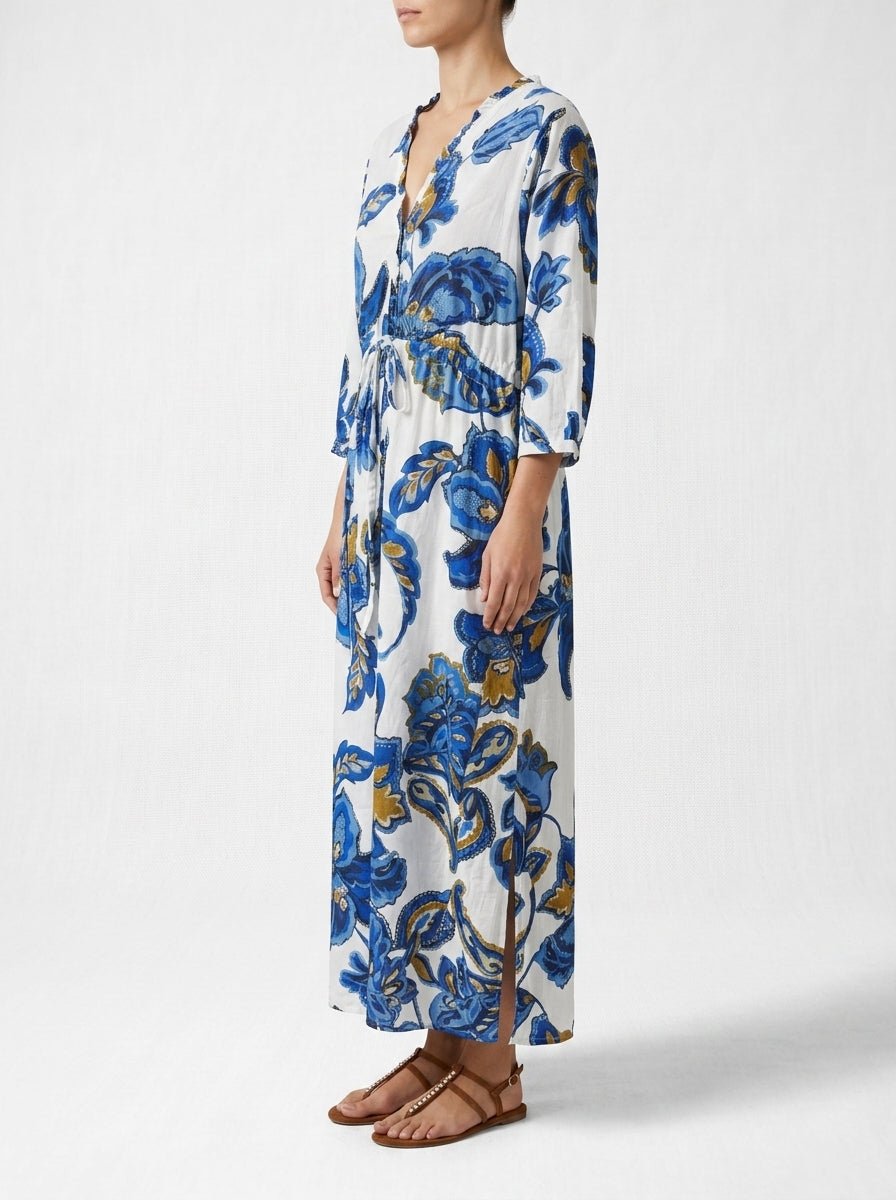 Vestido One Season Bryon Broome Azul Flores
