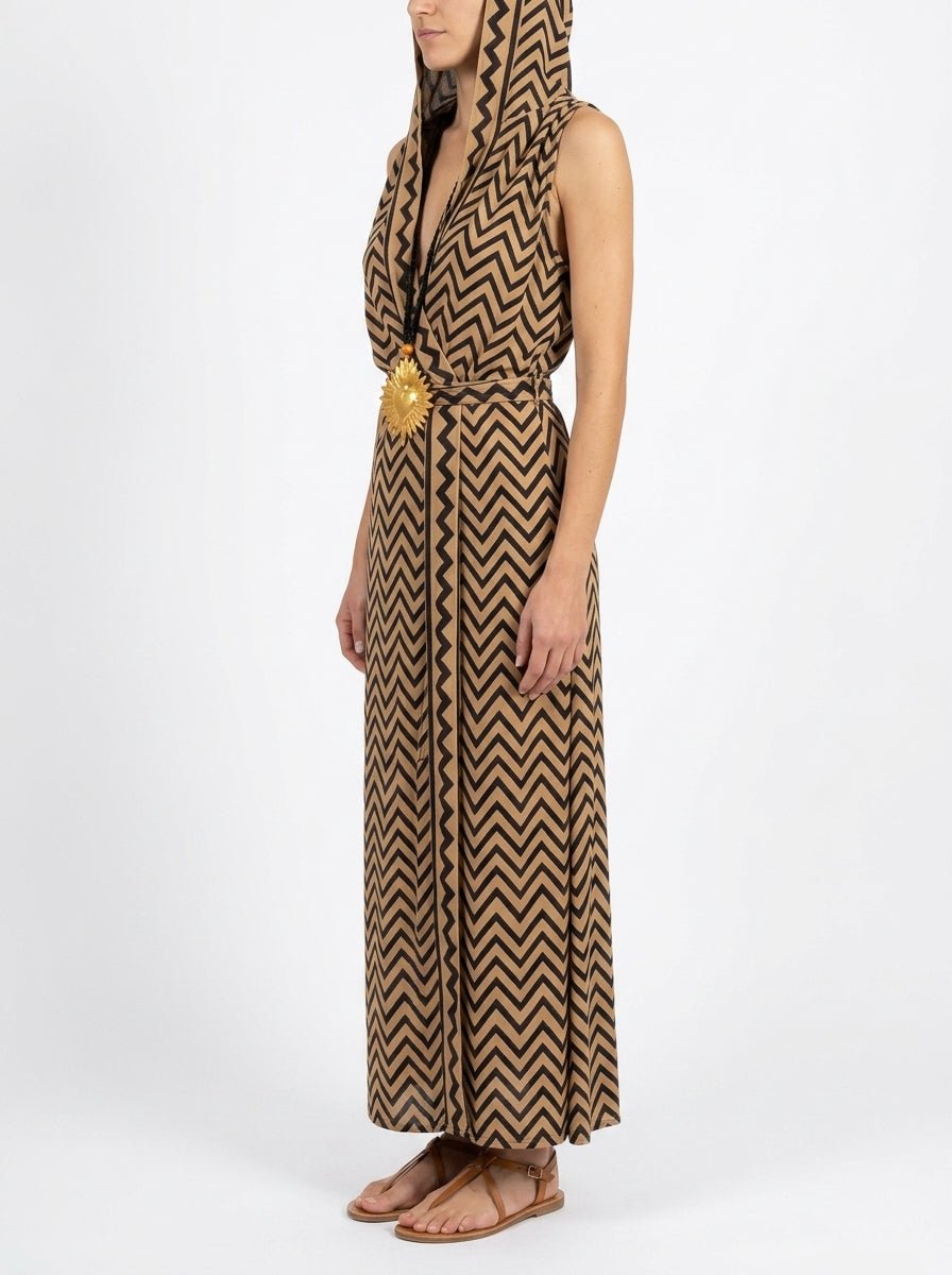 Alekai Azumi Zig Zag Beige Kimono