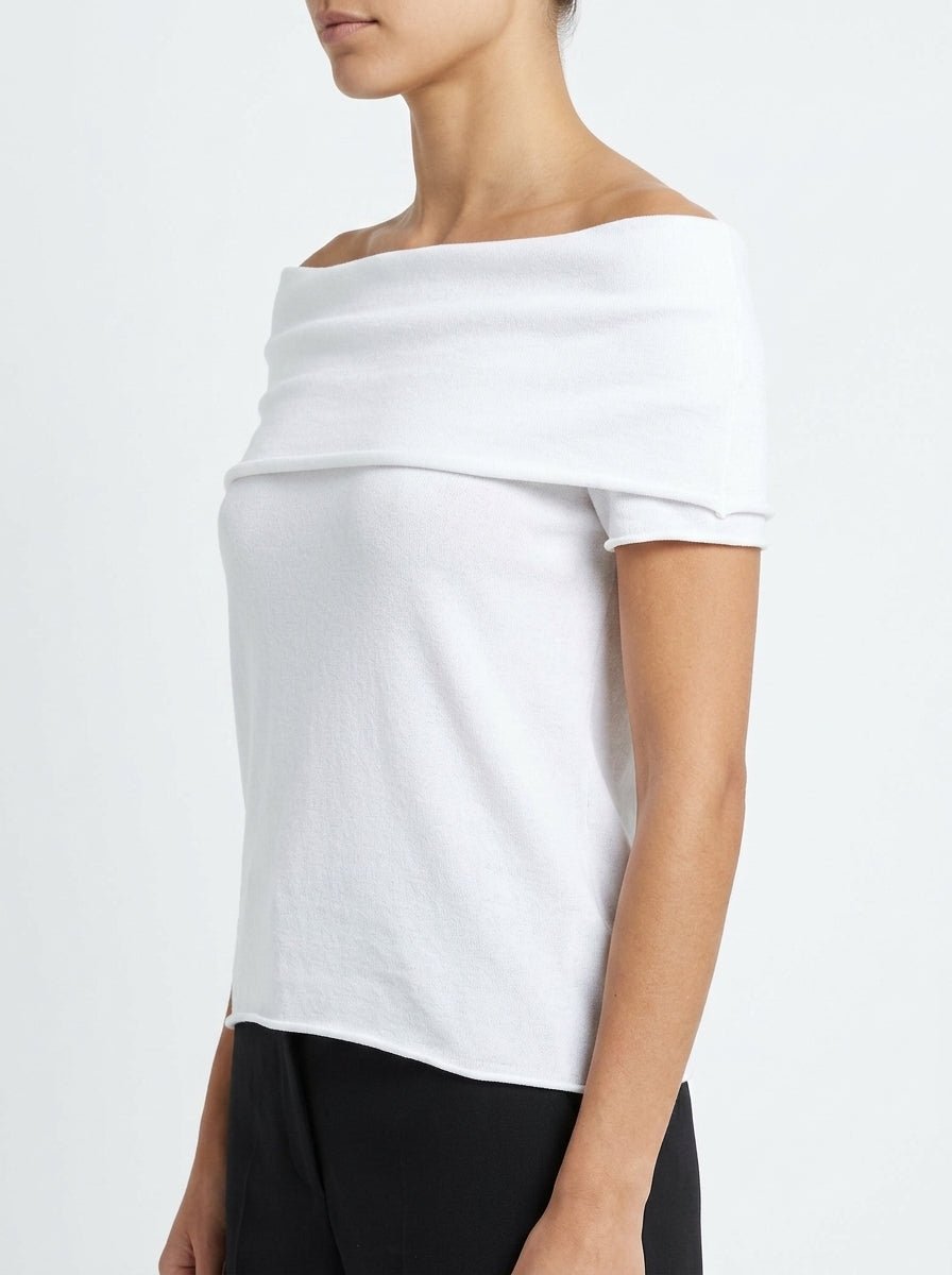 Conti Light Knit Top with Bare Shoulders