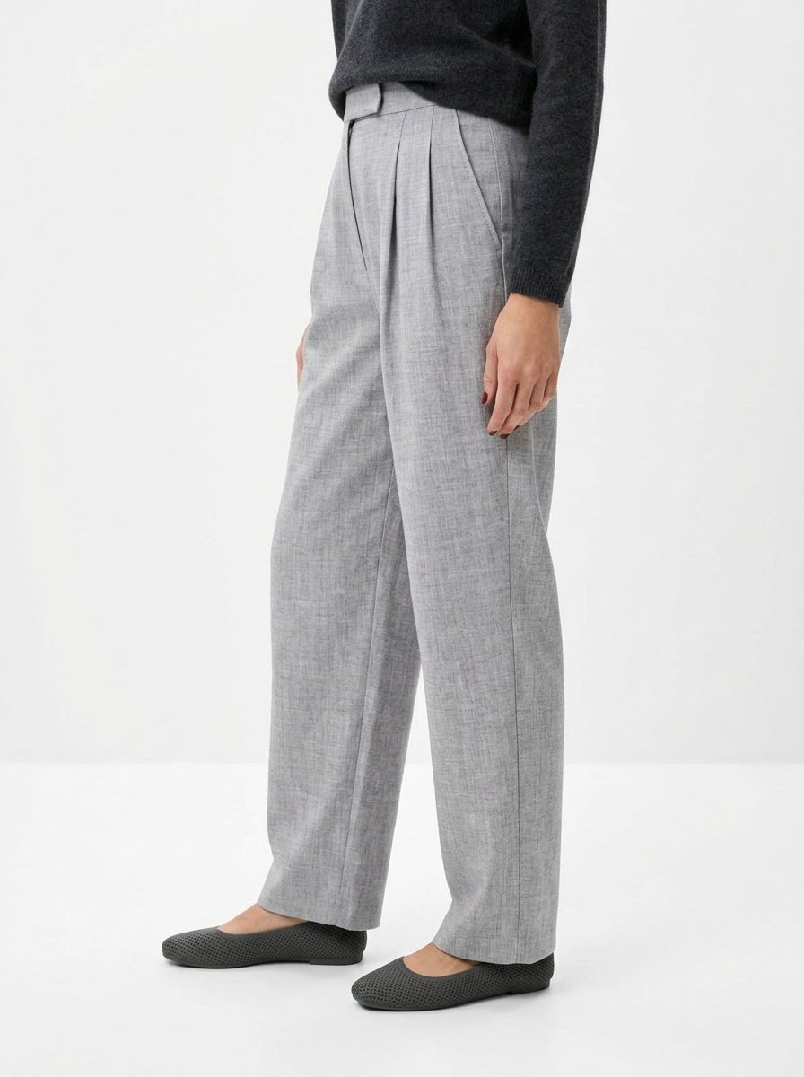 Pantalon Byu avec pinces gris clair