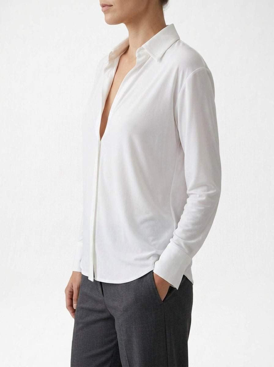 Norma Kamali shirt Pico opening