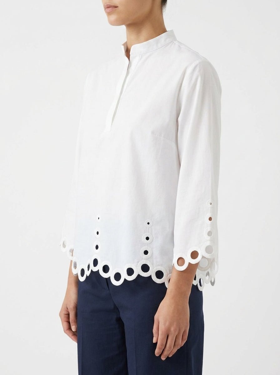 Whyci Milano Mao Openwork Blouse