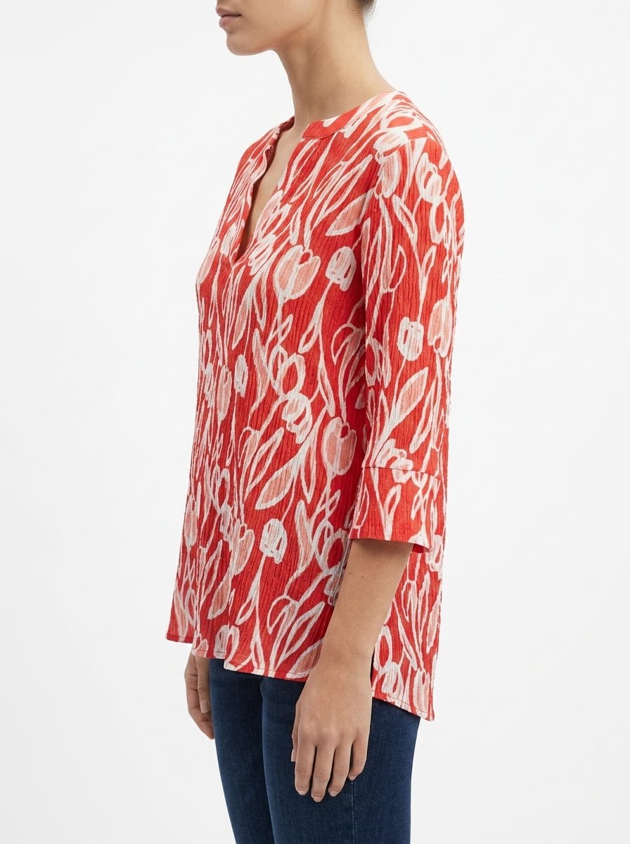 Whyci Milano Bambula Tulip Print Blouse