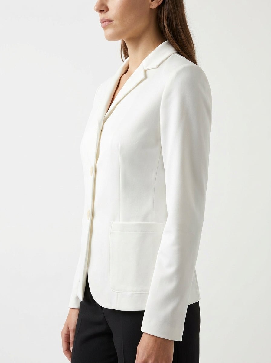 Harris Whar London Fitted Crepe White Blazer