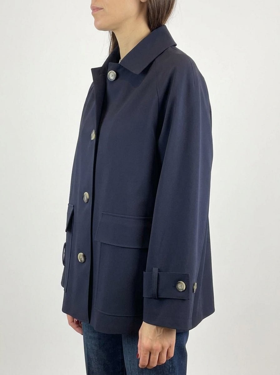 Harris Wharf London Raglan Scuba Jacket Navy