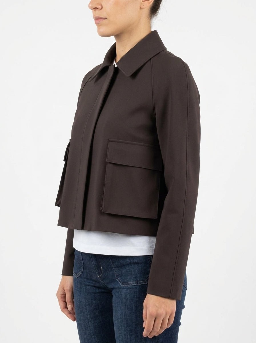 Cazadora Harris Warf London Cropped Raglan Marron