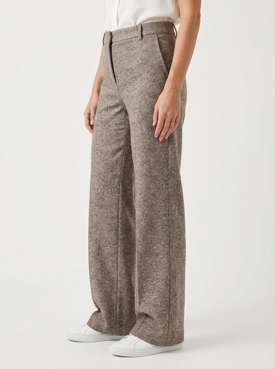 Pantaloni palazzo Goodmatch in tweed Beige