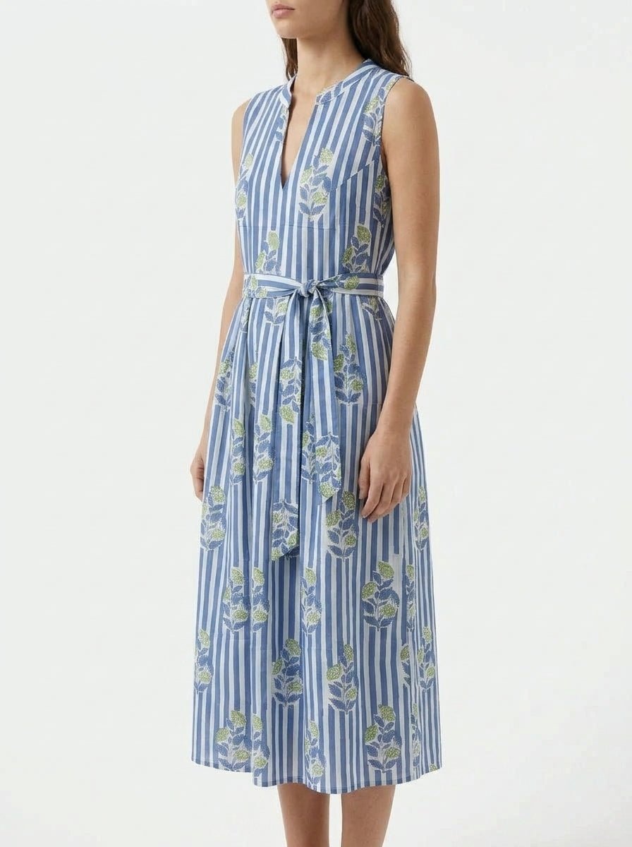 Vestido Zen Ethic Rose Beaulieu Rayas Azul