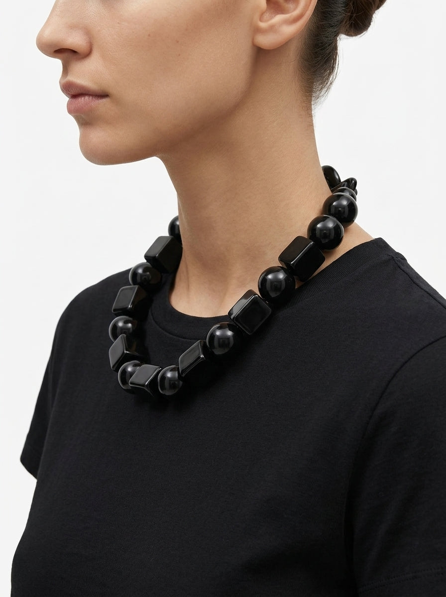 Collar Fabrizio Marcantelli 70's Negro
