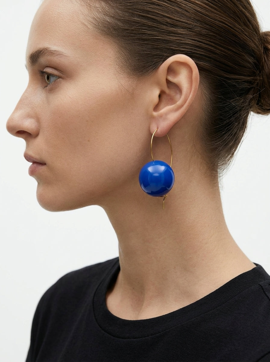 Pendientes Fabrizio Marcantelli Bola Azul