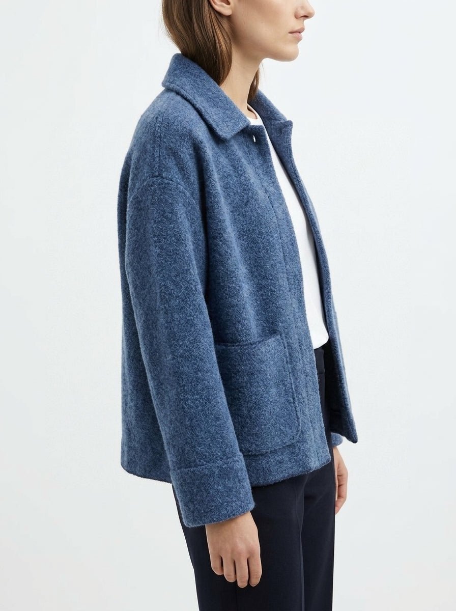 Chaqueta Base Milano Lana Azul