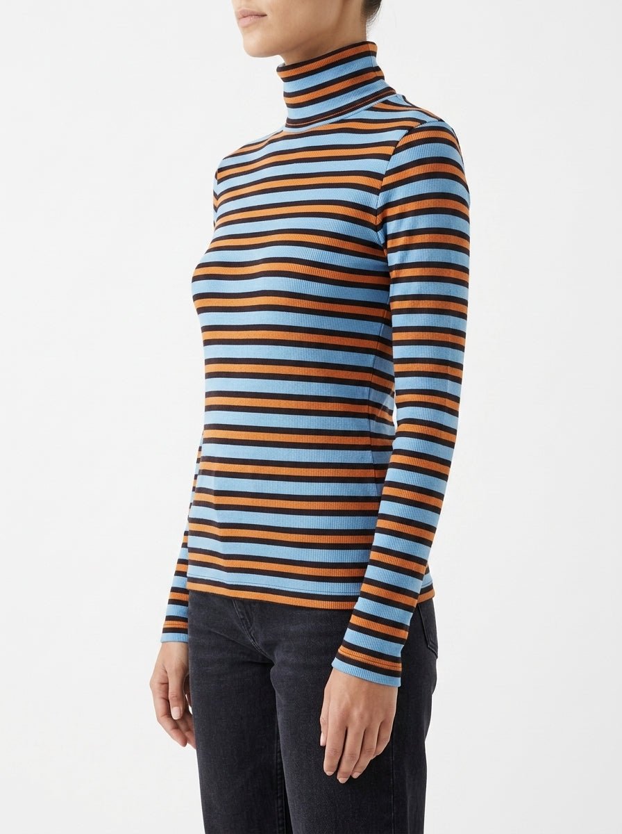 Niu C. High Blue Striped T-shirt
