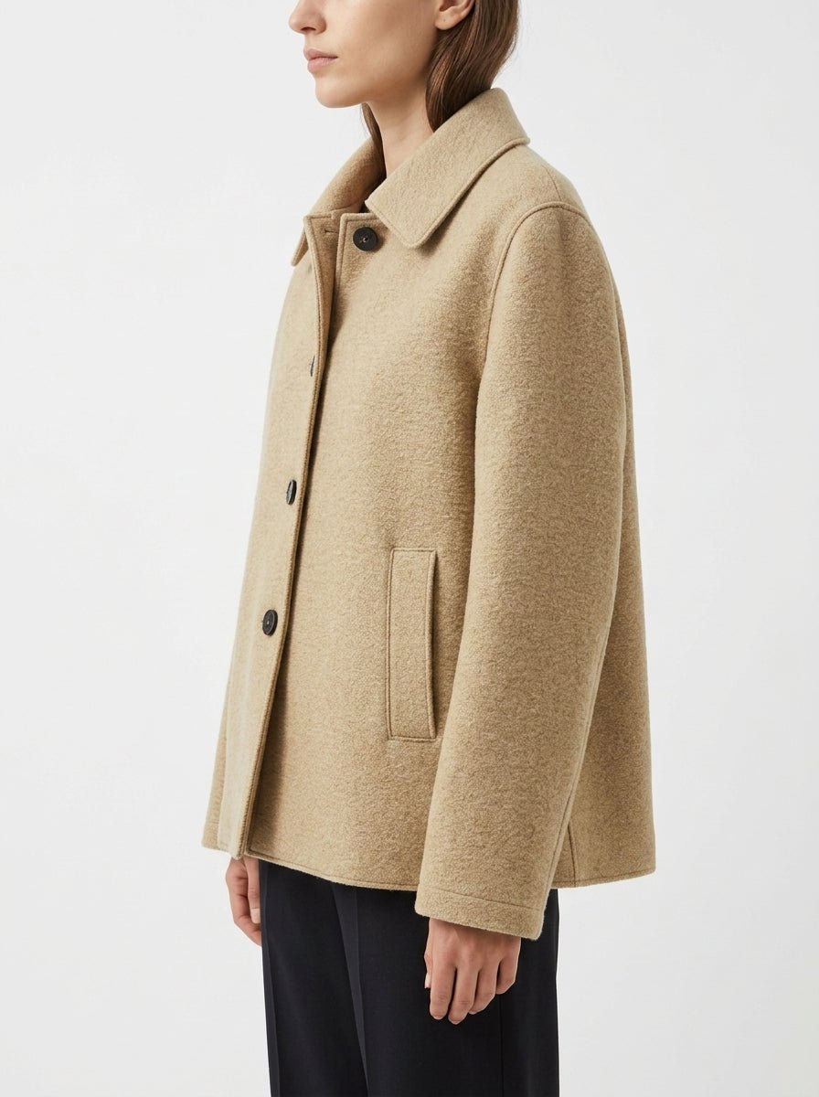 Chaqueta Harris Wharf London Travel Mac Beige Claro