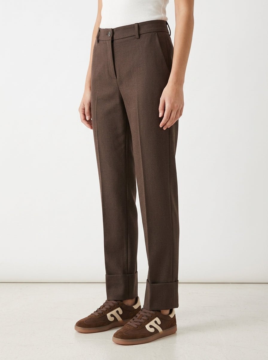 Pantalón AgoeFilo Via Emilia Marrón Chocolate