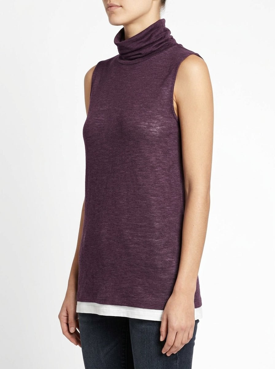 Top Whicy Milano Cuello Alto Púrpura