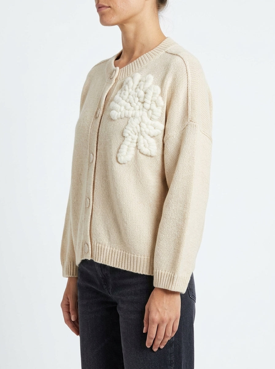 Cardigan leggero Conti Chelsie Ecru