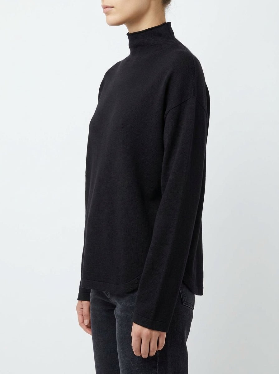 Jersey Scaglione High Neck Round Negro