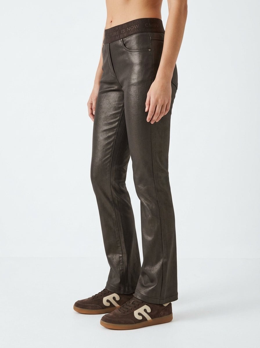 Pantalón Cambio Felice Polipiel Marrón Chocolate