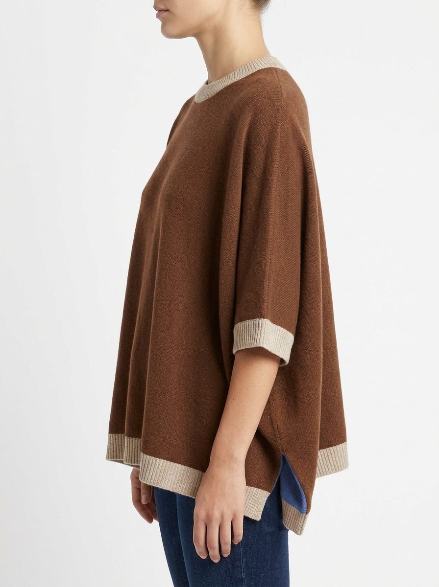 Poncho Absolut Cashmere Bettina Tabaco