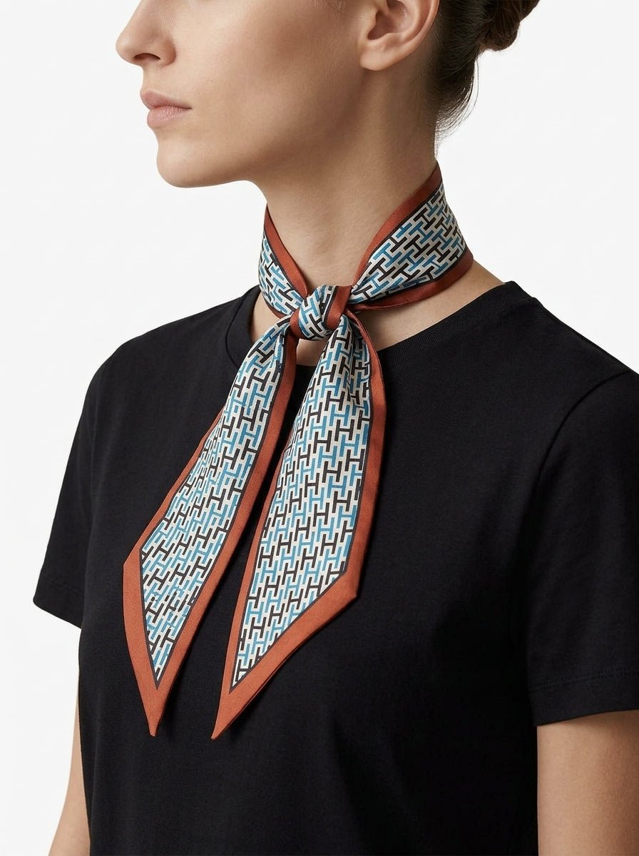 Twilly Il Baco Da Seta Estampado H Marrón