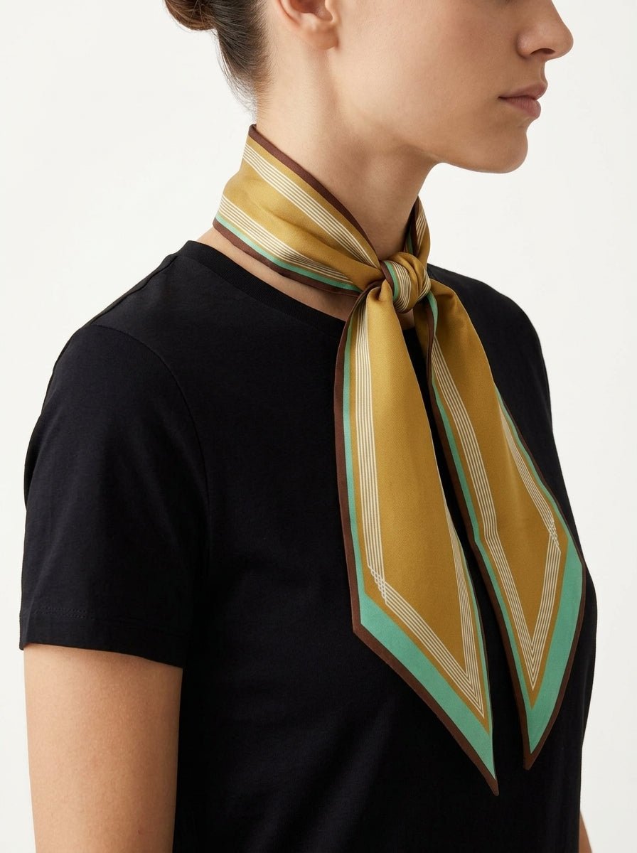 Twilly Il Baco Da Seta Color Block Verde