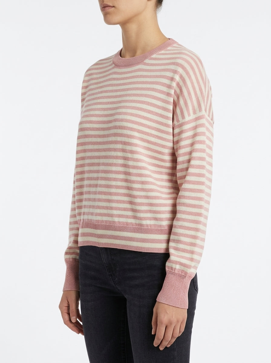Jersey B-YU Rayas Lurex Rosa