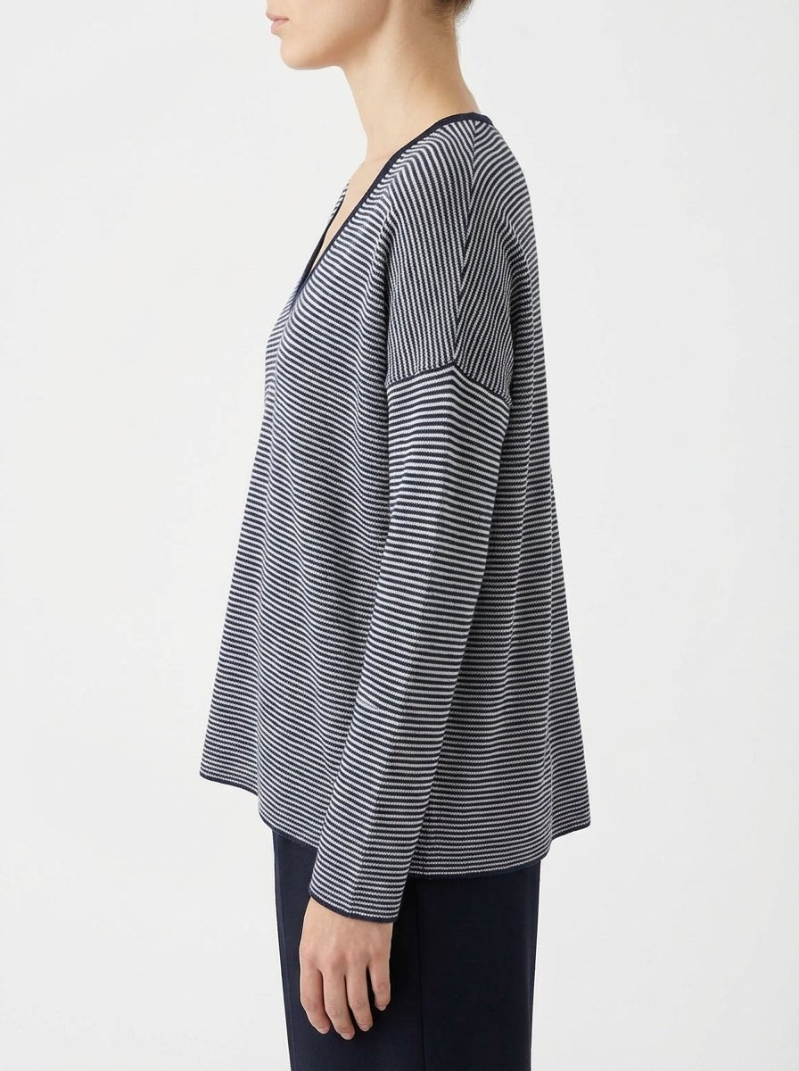 Pull Rayé Noir Universel